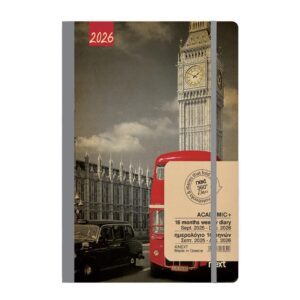 Next ημερολόγιο ACADEMIC+ 9/2025-12/2026 Gallery εβδομαδιαίο flexi 14x21εκ. Big Ben