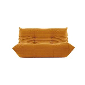 Καναπές διθέσιος Nextdeco Togo Alcantara μουσταρδί Υ70x132x102εκ