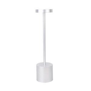 Φωτιστικό επιτραπέζιο μεταλλικό ασημένιο Υ34,5x8εκ.