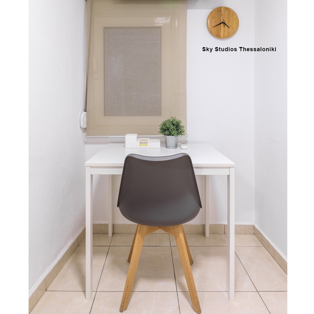 Καρέκλα πλαστική Serenity Nextdeco γκρι PP με ξύλινα πόδια Y83x48x54,5 εκ. - Image 3