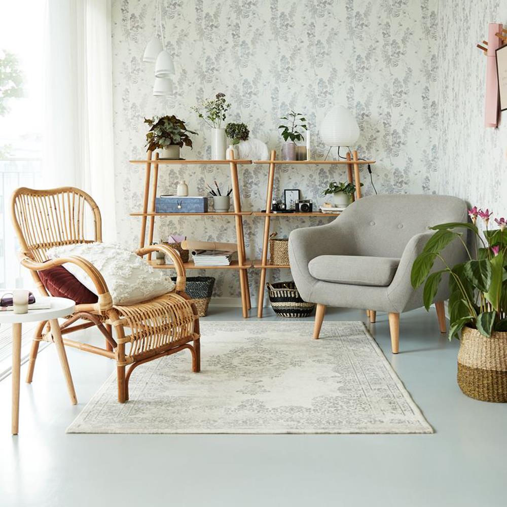 Πολυθρόνα με υποπόδιο Nextdeco Akela από φυσικό rattan Υ87x80x65εκ. - Image 2