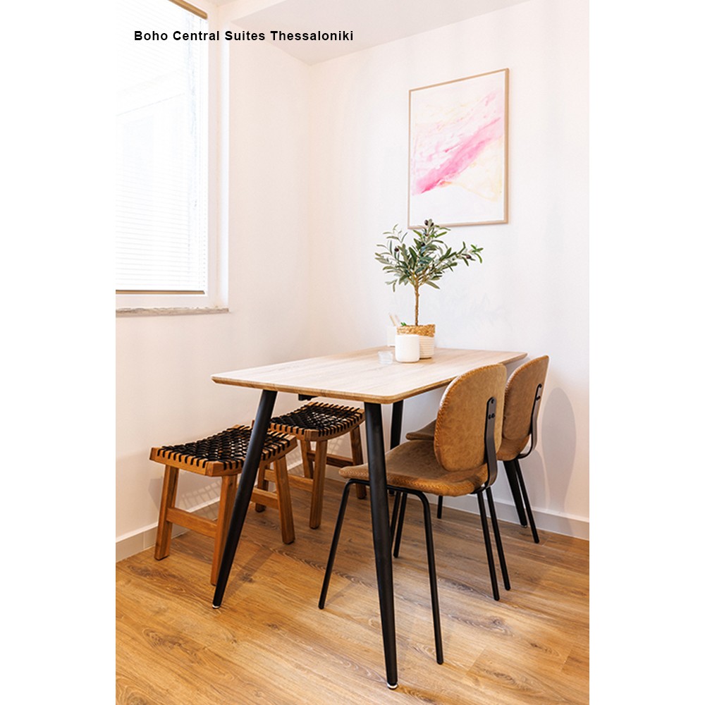 Τραπέζι ξύλινο Nextdeco καφέ Υ75x120x70εκ - Image 4