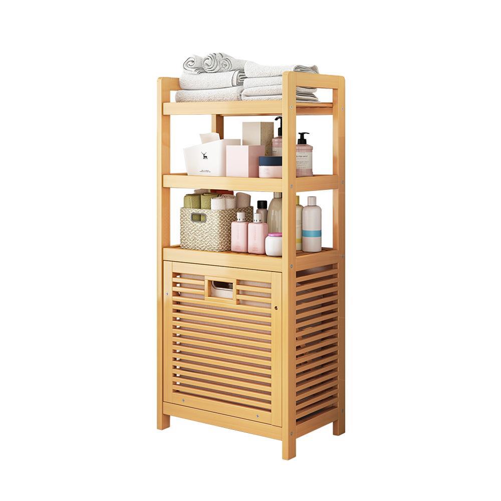 Ράφι με καλάθι απλύτων Nextdeco ξύλινο μπαμπού Υ119x50x30εκ.