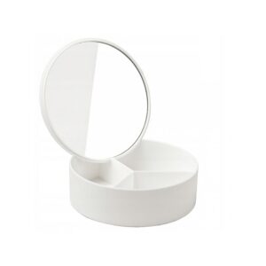 Καθρέφτης με θήκες οργάνωσης σε λευκό χρώμα 14x5εκ.