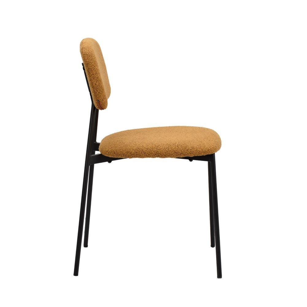 Καρέκλα μεταλλική Nextdeco Rosa μουσταρδι Υ81x47x52εκ. - Image 2