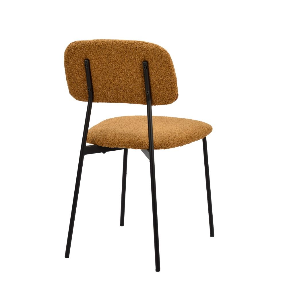 Καρέκλα μεταλλική Nextdeco Rosa μουσταρδι Υ81x47x52εκ. - Image 3