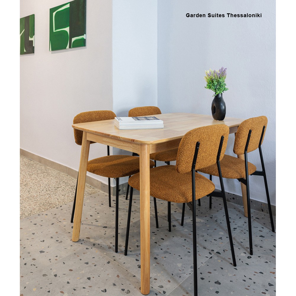 Καρέκλα μεταλλική Nextdeco Rosa μουσταρδι Υ81x47x52εκ. - Image 4