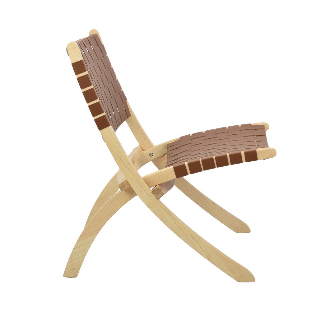 Πολυθρόνα Nextdeco Camel δέρμα και ξύλο Υ78x66x71εκ. - Image 2