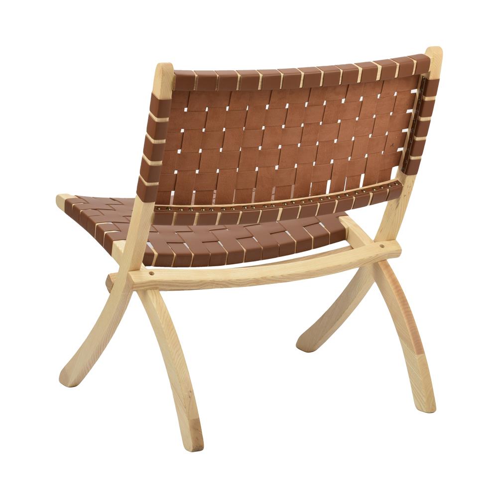 Πολυθρόνα Nextdeco Camel δέρμα και ξύλο Υ78x66x71εκ. - Image 3