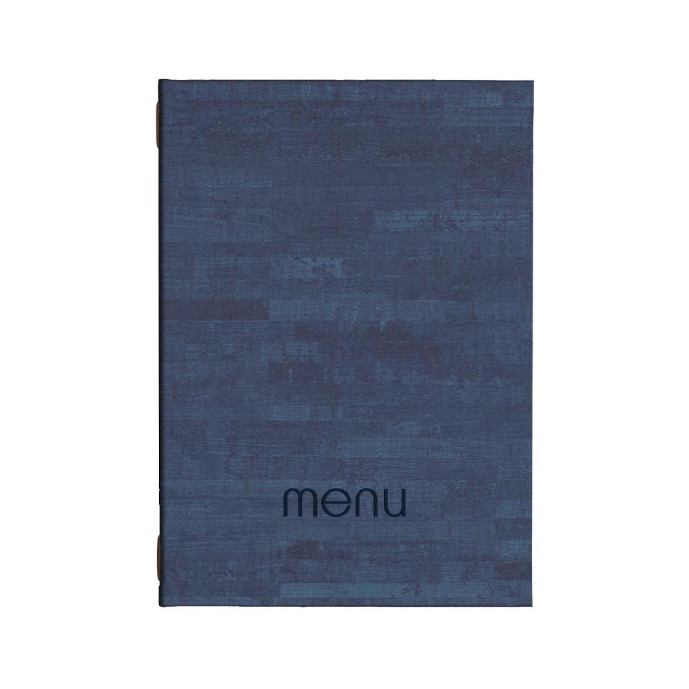 Next μενού εστιατορίου PU cork μπλε με κρυφό λάστιχο 23x32εκ.