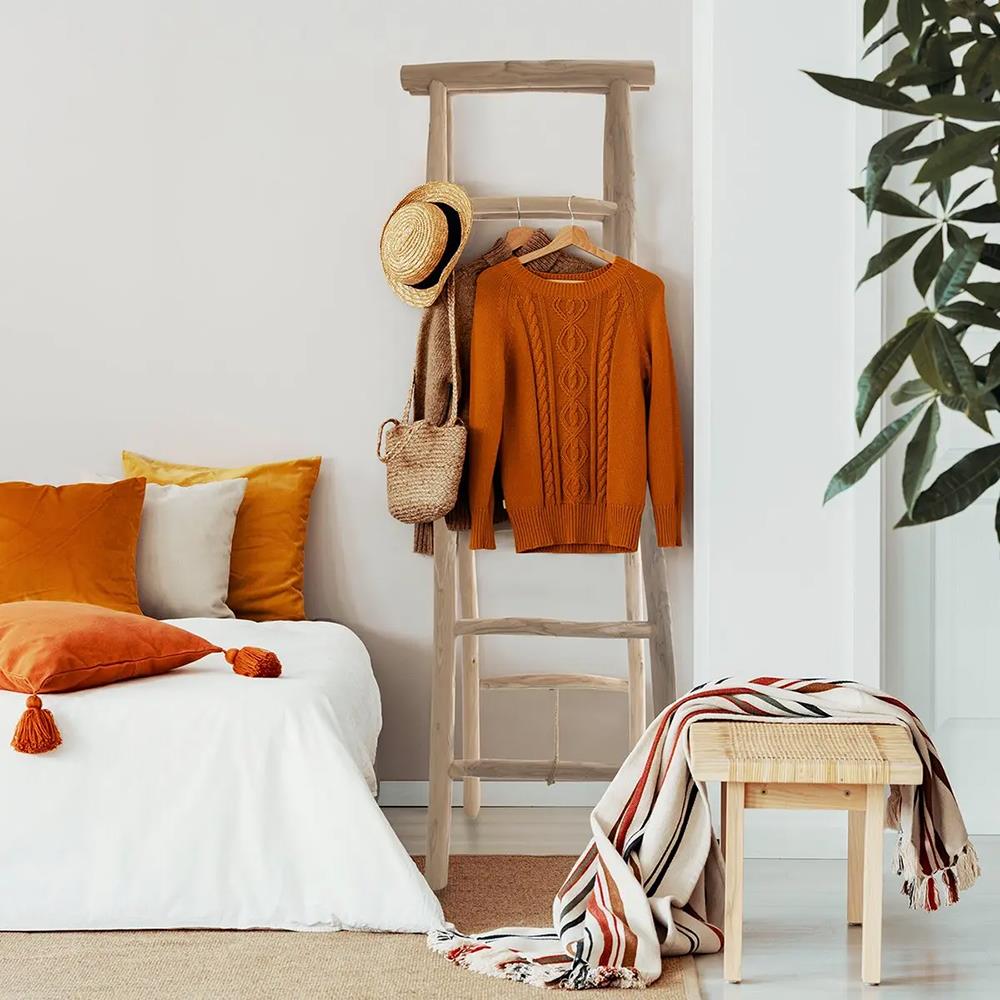 Σκάλα - Κρεμάστρα Nextdeco από ξύλο teak Υ150xΜ53xΠ65/12xεκ - Image 2