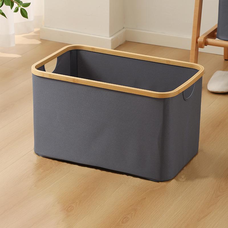 Καλάθι αποθήκευσης υφασμάτινο γκρι Υ22x45x30εκ. - Image 2