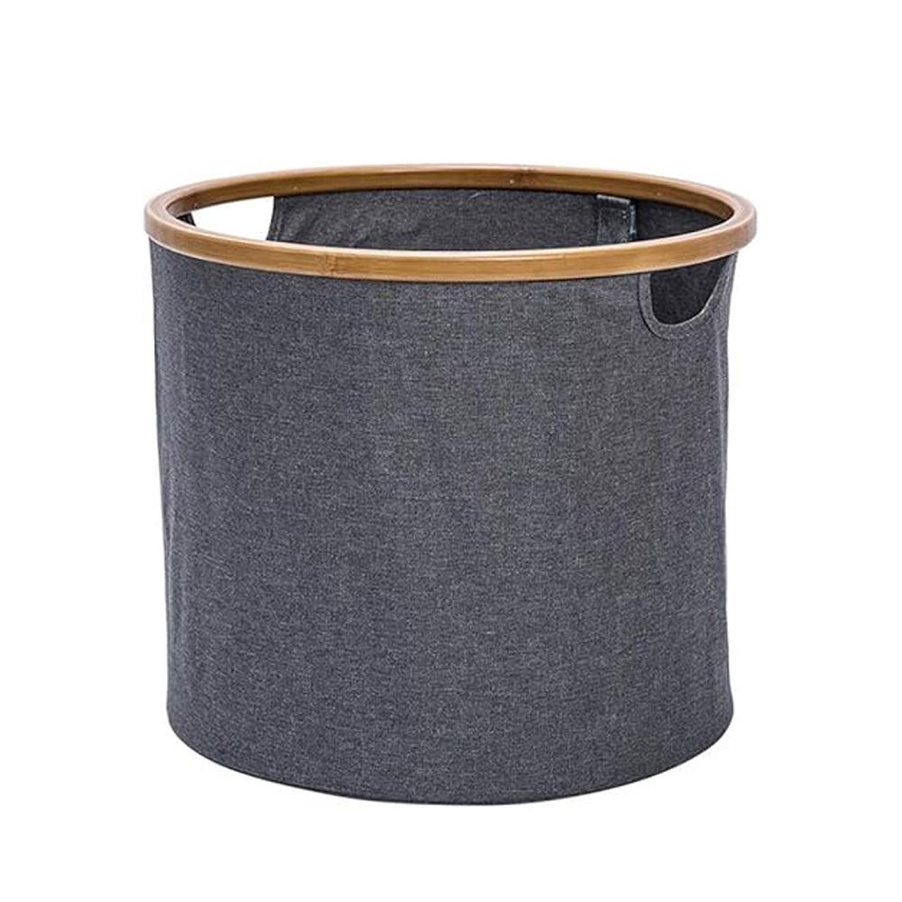 Καλάθι αποθήκευσης υφασμάτινο γκρι Υ32xØ36εκ. - Image 2
