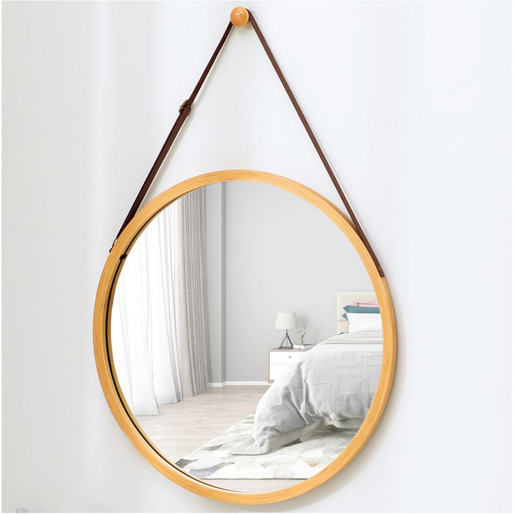 Καθρέφτης τοίχου με λουρί Nextdeco από μπαμπού Ø30εκ. - Image 3