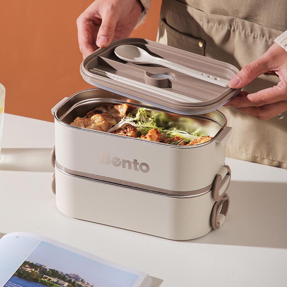 Σετ 3 lunch box inox 2550ml - Image 4