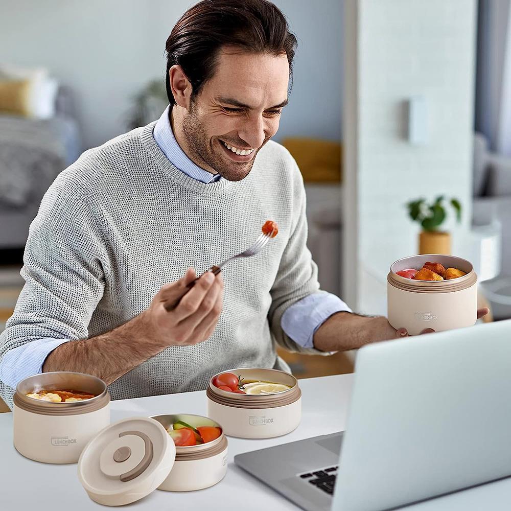 Σετ 2 lunch box inox - θερμική τσάντα 1040ml - Image 3