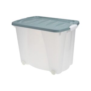 Κουτί αποθήκευσης πράσινο με ρόδες 60l Υ45x60x40εκ.