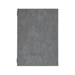 Next μενού εστιατορίου PU bali γκρι με κρυφό λάστιχο 23x32εκ. Δυνατότητα εκτύπωσης