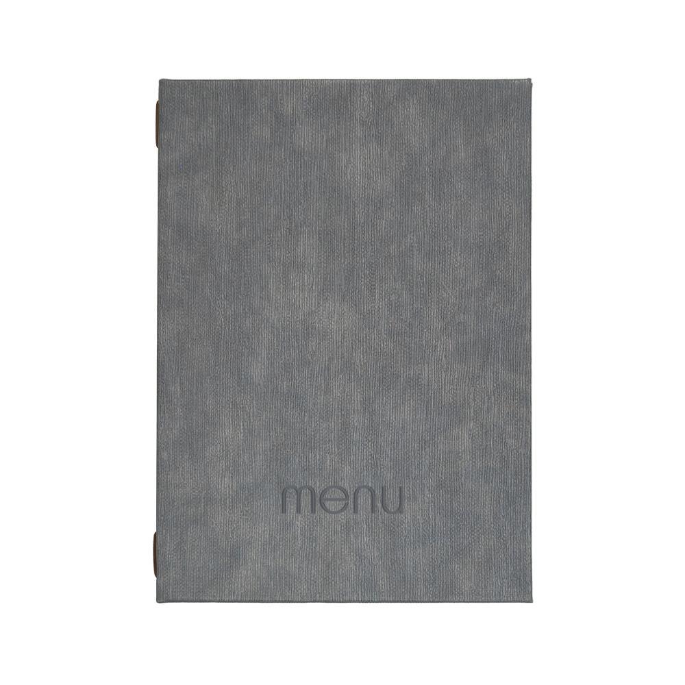 Next μενού εστιατορίου PU bali γκρι με κρυφό λάστιχο 23x32εκ. Δυνατότητα εκτύπωσης