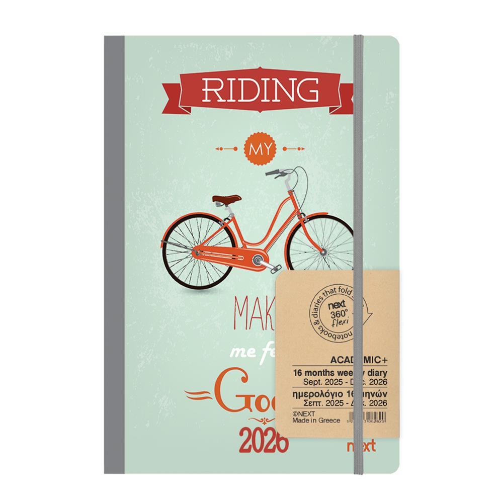 Next ημερολόγιο ACADEMIC+ 9/2025-12/2026 Gallery εβδομαδιαίο flexi 14x21εκ. Riding