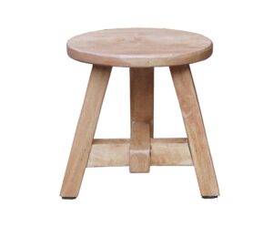 Σκαμπό Nextdeco από ξύλο mahoni Υ23εκ Ø20εκ.