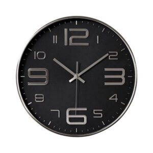 Ρολόι τοίχου μαύρο Ø30.5εκ.