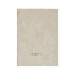 Next μενού εστιατορίου PU bali μπεζ με κρυφό λάστιχο 23x32εκ. Δυνατότητα εκτύπωσης