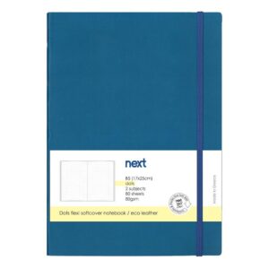 Next Premium μπλε τετράδιο Dots flexi λάστιχο 2 θέματα 80 φύλλα 17x25εκ. Δυνατότητα εκτύπωσης