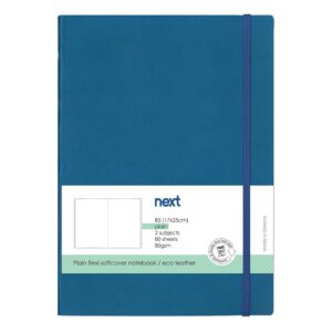 Next Premium μπλε τετράδιο λευκό flexi λάστιχο 2 θέματα 80 φύλλα 17x25εκ. Δυνατότητα εκτύπωσης