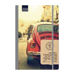 Next ημερολόγιο ACADEMIC+ 9/2025-12/2026 Gallery εβδομαδιαίο flexi 14x21εκ. Σκαραβαίος