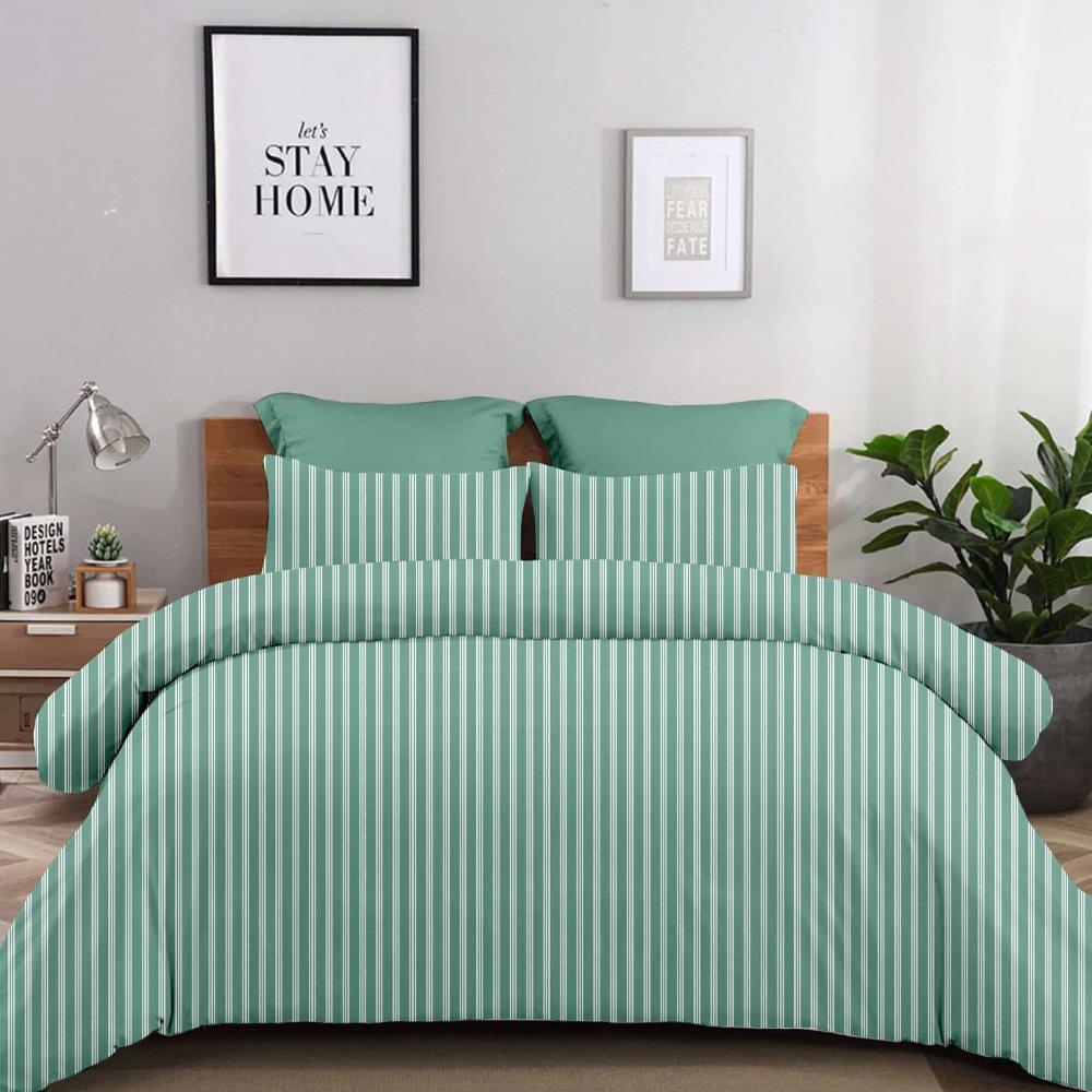 Σετ σεντόνια μονά Silvia πετρόλ από 100% βαμβάκι 175x260εκ.