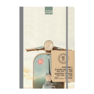 Next ημερολόγιο ACADEMIC+ 9/2025-12/2026 Gallery εβδομαδιαίο flexi 14x21εκ. Vespa