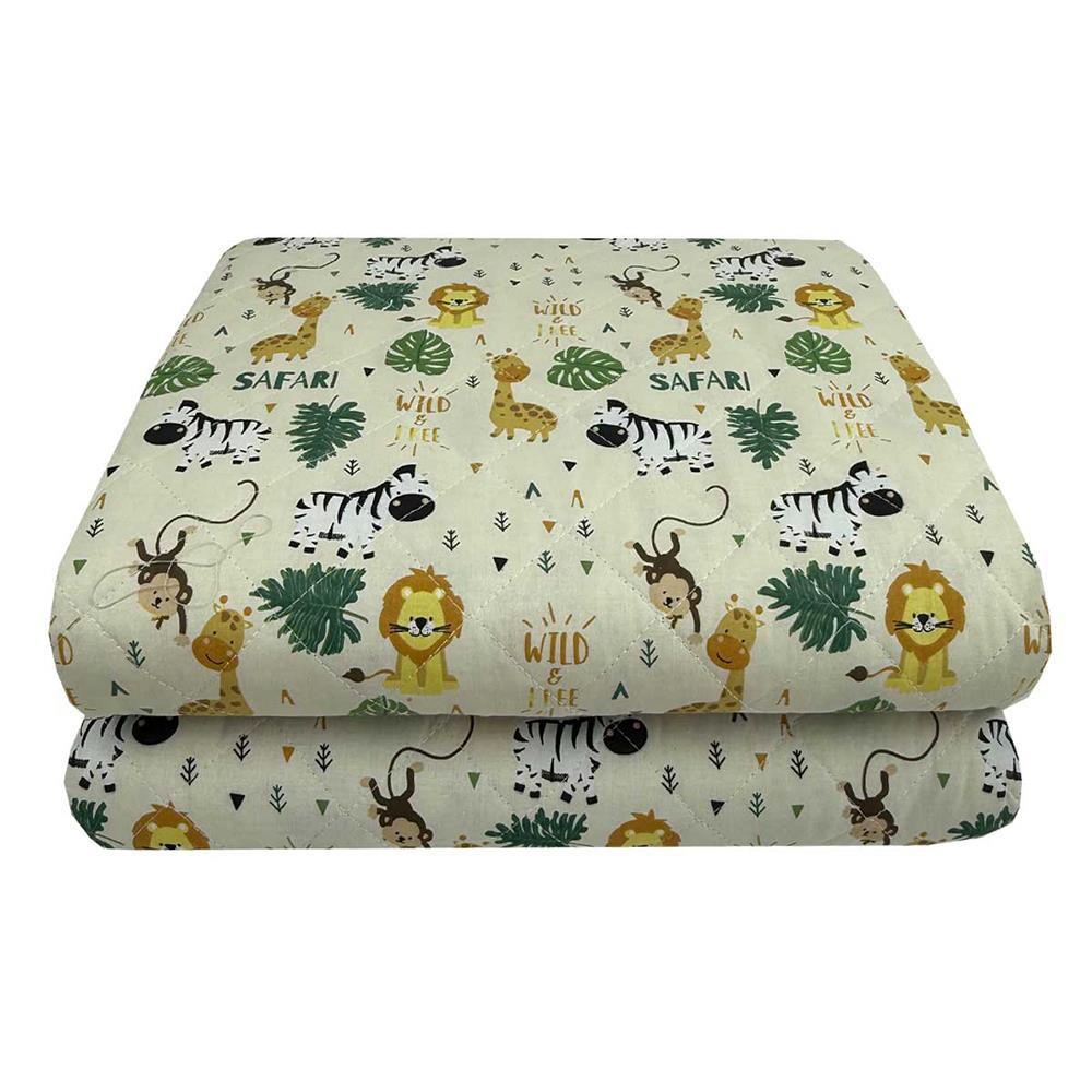 Κουβερλί παιδικό safari - zoo από 100% βαμβάκι 160x250εκ.