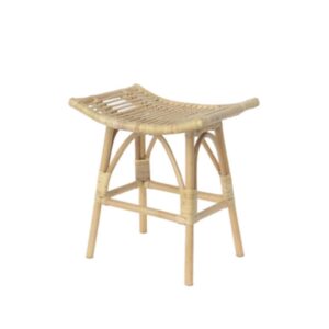 Σκαμπό Nextdeco Haunani από φυσικό rattan Υ60x50x41εκ.