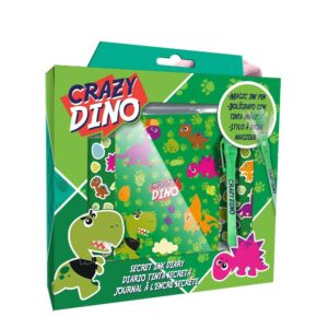 Σετ σημειωματάριο με μαγικό στυλό Crazy Dino Y23,5x22x5εκ.