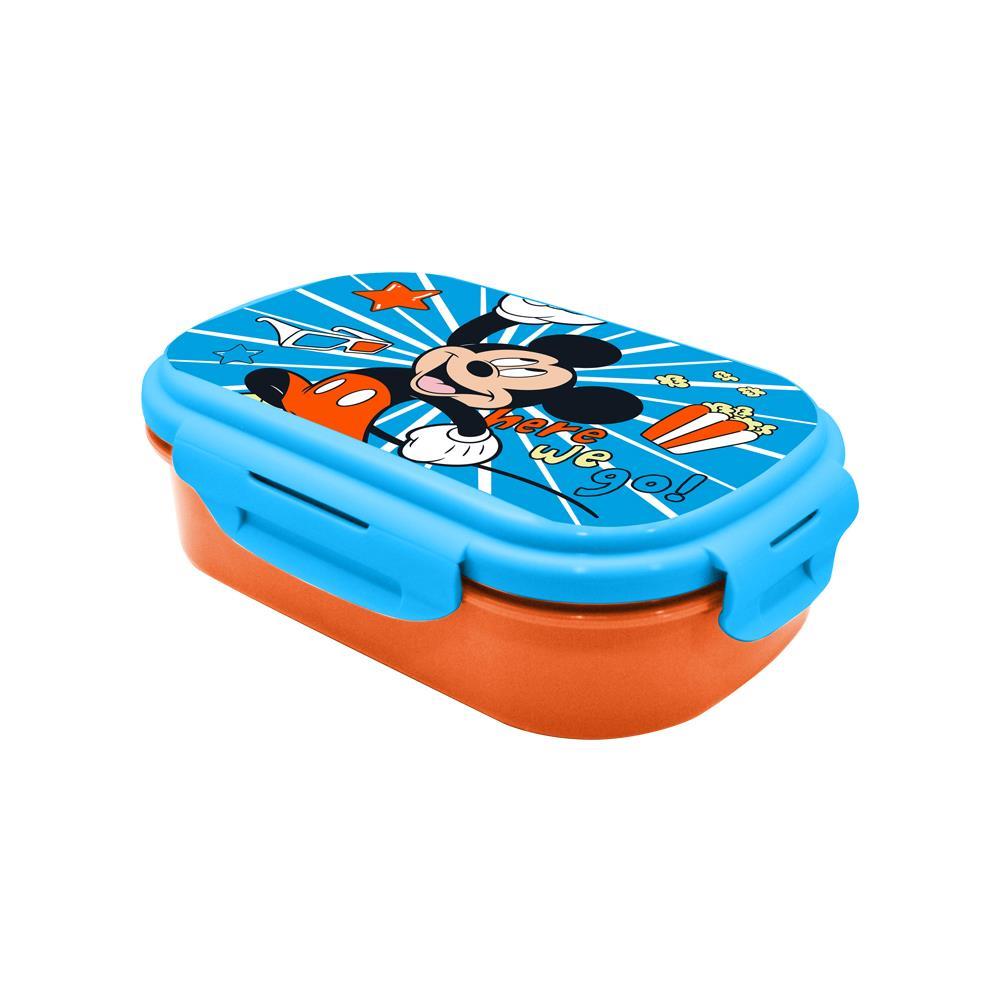 Φαγητοδοχείο Mickey με μαχαιροπίρουνα 21x14x6εκ.