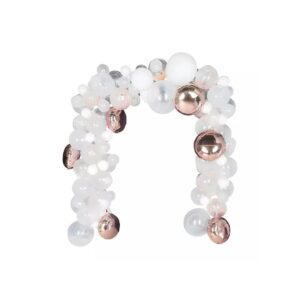 Διακοσμητικό σετ μπαλονιών ροζ-χρυσό 122τεμαχίων