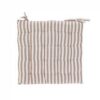 Μαξιλάρι καρέκλας με  χοντρή ρίγα καφέ από βαμβάκι 40x40εκ.