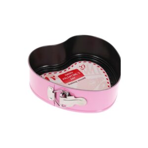 Φόρμα ψησίματος καρδιά ροζ με αποσπώμενη βάση Υ7x21x21εκ.