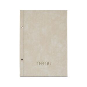 Next μενού εστιατορίου PU bali μπεζ με 10 ζελατίνες και βίδες 24x32εκ. Δυνατότητα εκτύπωσης