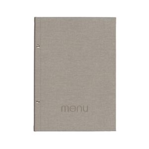 Next μενού εστιατορίου PU nomads γκρι ανοιχτό με 10 ζελατίνες και βίδες 24x32εκ. Δυνατότητα εκτύπωσης
