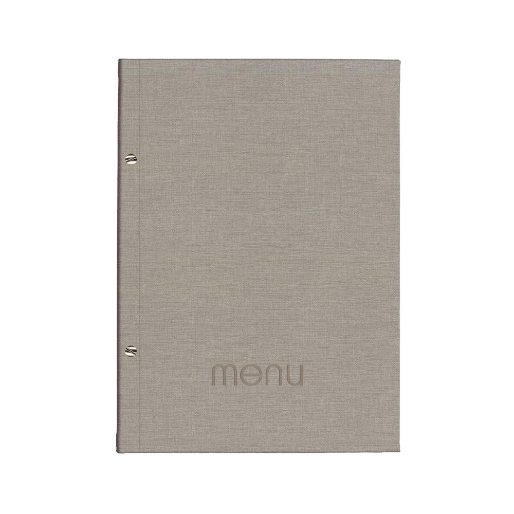 Next μενού εστιατορίου PU nomads γκρι ανοιχτό με 10 ζελατίνες και βίδες 24x32εκ. Δυνατότητα εκτύπωσης