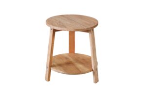 Τραπεζάκι Nextdeco 2 επιπέδων από ξύλο mahoni Υ45Ø40εκ