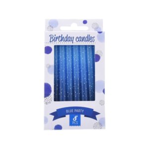 Κεράκια γενεθλίων μπλε σε blister 8 τεμάχια Υ8εκ.