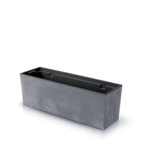 Ζαρτινιέρα γκρι beton effect Y19,5x58x18εκ.