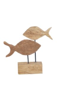 Ξύλινα διακοσμητικά ψάρια  Υ36xM38xΠ8εκ