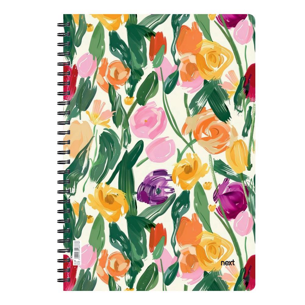 Next trends flowers III τετράδιο σπιράλ 3 θέματα 105 φύλλα 21x29εκ.