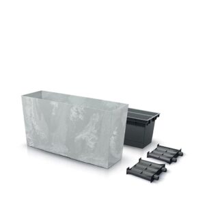 Ζαρτινιέρα γκρι beton effect Y40,6x77x23,5εκ.