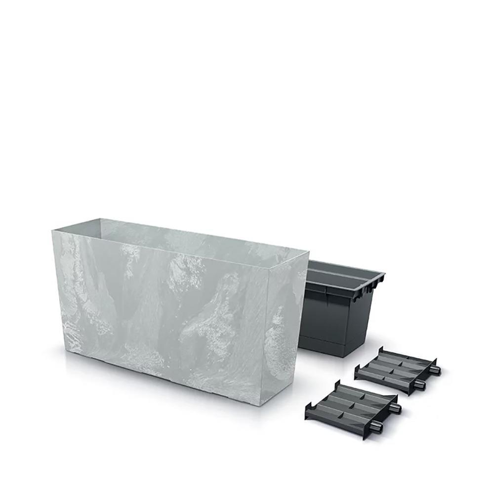 Ζαρτινιέρα γκρι beton effect Y40,6x77x23,5εκ.