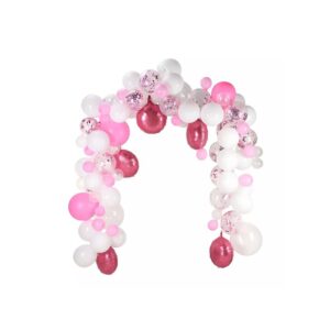 Διακοσμητικό σετ μπαλονιών ροζ 122τεμαχίων